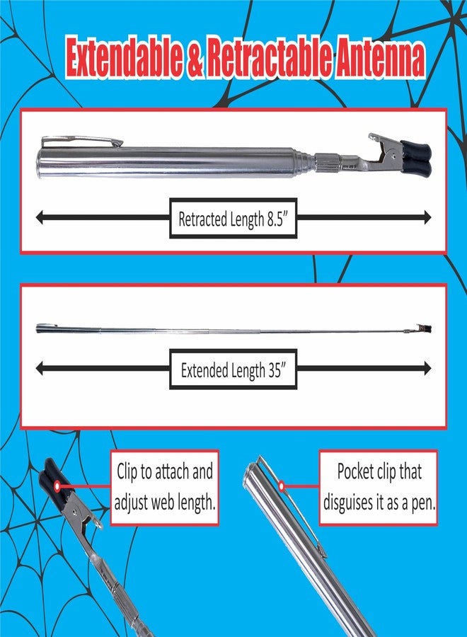 Larkmo Fake Spider Prank Kit - Telescoping Antenna Stick & Adjustable Web String Length, Real Looking Spider Drops Down from Web - Funny Joke for Kids, Men & Women, Great for Office, Class, Parties & More - Image 5